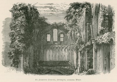 Abadia de Glastonbury, Capela de St. Joseph, Interior, olhando para o oeste de Alexander Francis Lydon
